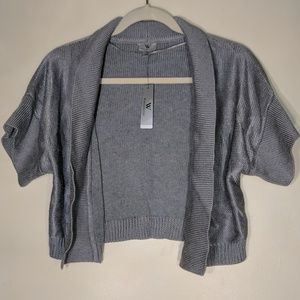 Worthington Crop Gray Cardigan
